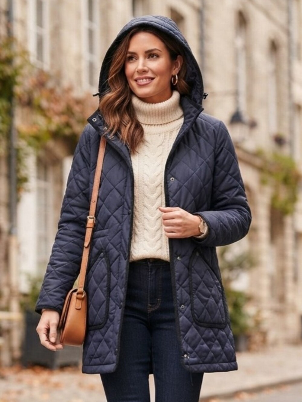 Bernado Blue Diamond Quilted Lightweight Jacket Coat Size Small